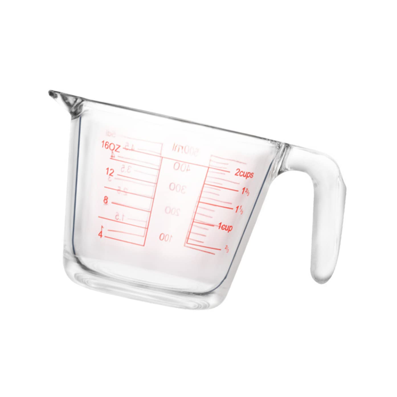 Misurino Cucina in Vetro Scala 500ml per Liquidi e Salse