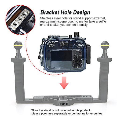 Image of Professional Underwater Camera Housing, 60M /195ft Waterproof Case for Sony RX100I-RX100V, with Leakage Alarm System, Hot Shoe Mount, Compatible with 67mm Fish-Eye Lens (YH-RX100I-V)