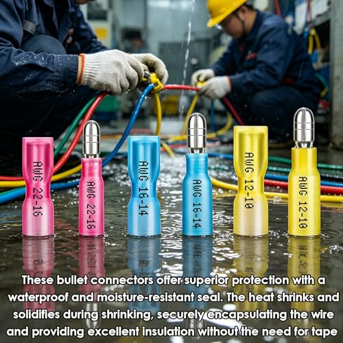 Conectores de bala para estéreo industrial y equipos eléctricos con alicates de crimpado 5