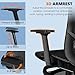 GABRYLLY Office Chair with flip up arms and Ergonomic Chair with footrest