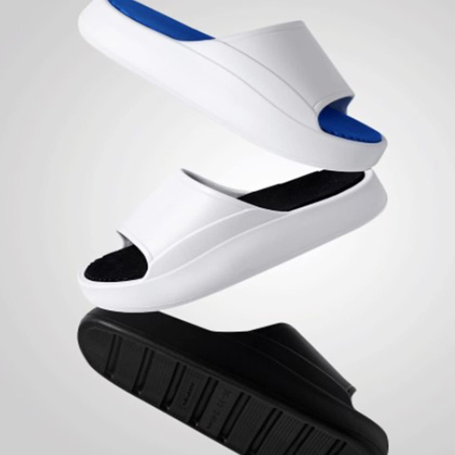 Therapeutic Massage Slippers,Thick-Soled Massage Slippers, Simple Home Sandals,Dark Blue,42-43,Acupressure Foot Massager