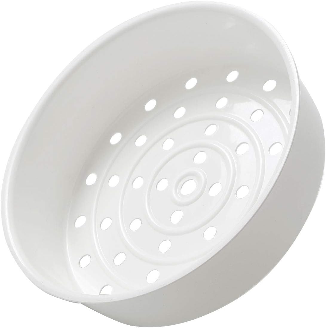 CHICTRY Plastic Steaming Rack Stand Food Grade Steamer Steam Basket Kitchen Cookware for Rice Cooker and Warmer Ivory B 4L/5L: Home & Kitchen