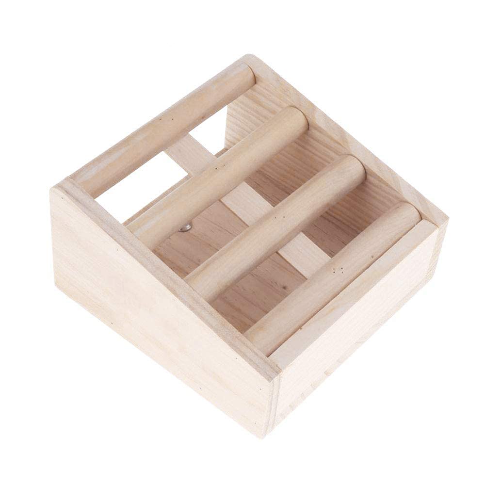 Bunny Hay Rack Guinea Pig Hay Feeder Chinchilla Hay Holder Rabbit Food Dispenser Natural Wooden Hamster Rabbit Cage Accessories - image 8