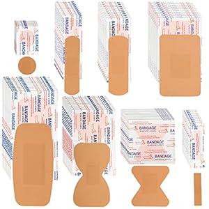 720 Pcs Variety Bandages Pack Assorted Sizes Fingertip Bandages Waterproof Bandages Breathable Adhesive Bandages Bulk for First Aid Wound Care Scrapes Blister (Butterfly)