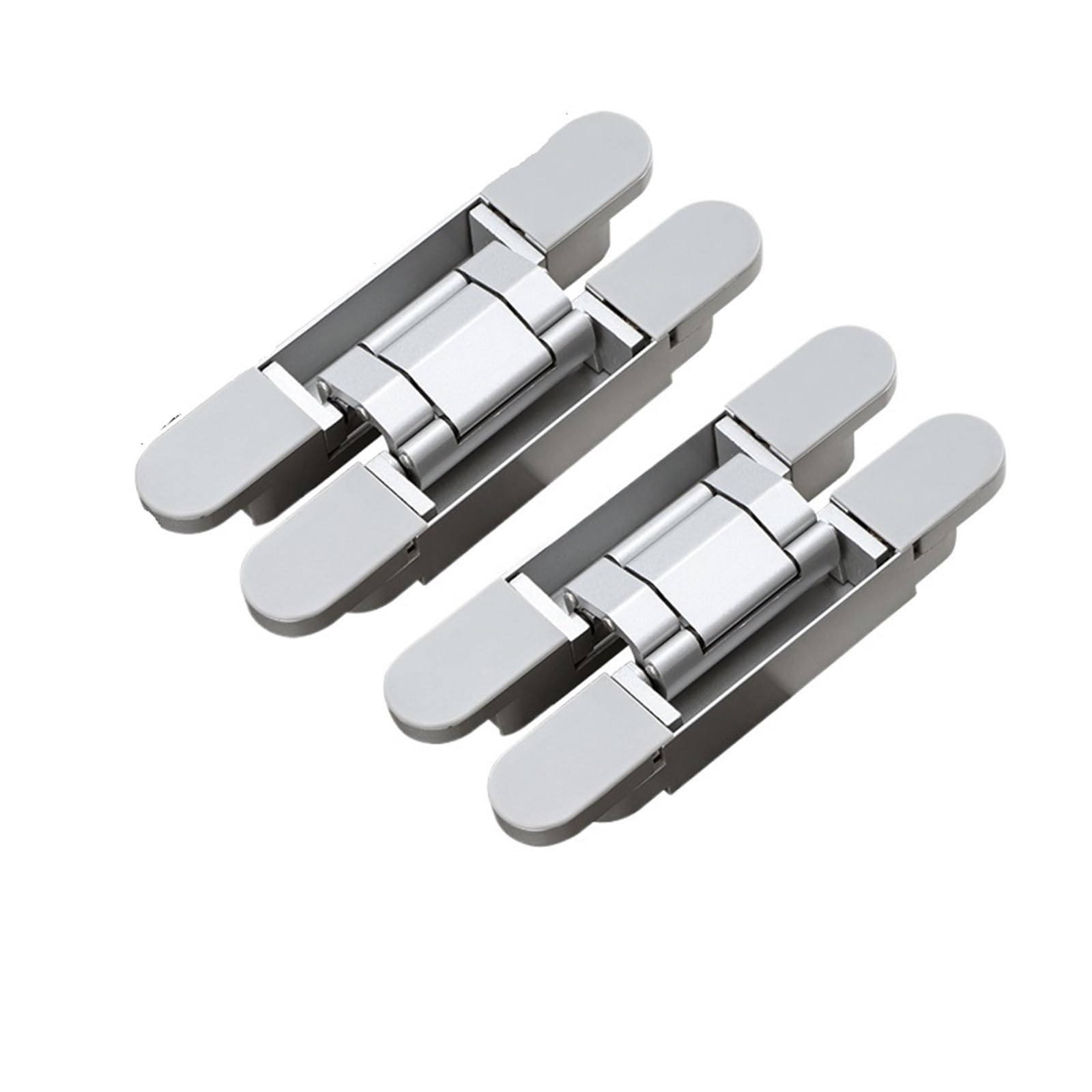 Chtkagv 177-28-Silver Hidden Adjustable Cross Wooden Outward Opening Hinge 180 Degree
