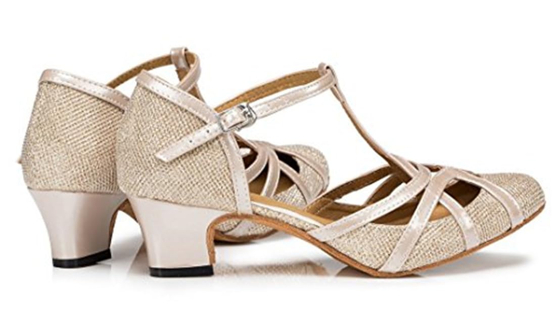 T-Starp - Zapatos de baile latino sintéticos con purpurina para mujer, para bodas, bailes de baile latino