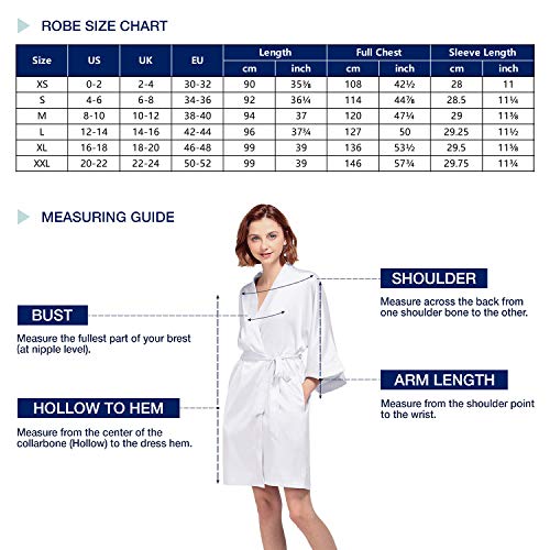 Aw Bridal Satin Kimono Robe Burant Orange Silk Robes For Women Bridesmaids, Bride Party Robes With V-Neck For Wedding Day, L #TOP6