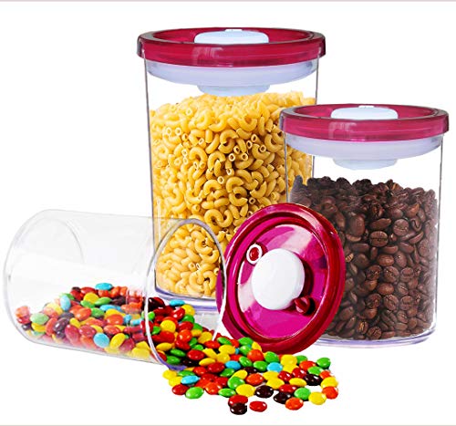 G.S Double Airtight Food Storage Container Set with Vacuum Seal System Lid, BPA-Free