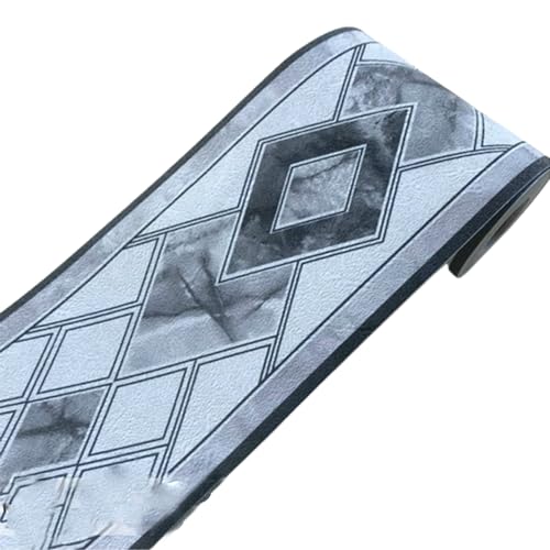 Borda de parede borda de cintura autoadesiva moda de alta qualidade com padrão de losango 5m (L) 10,