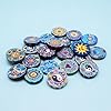 Fun-Weevz 24 PCS Assorted Polymer Clay Disc Pendants for Jewelry Making Adults, Colorful Bead Kit for DIY Bracelet and Necklace, Bulk Craft Supplies #1