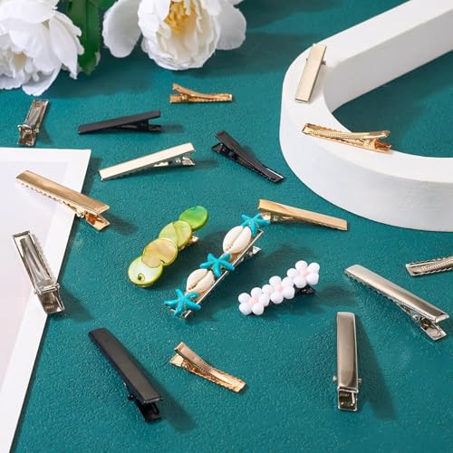 Image of NEOBABY Plain Alligator Metal Hair Clips | Crocodile Clips Styling Sectioning Hair Duck Teeth Hair pins | Curl Clips Barrettes | Craft DIY Accessories for Girls and Women's