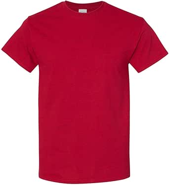 Gildan T-Shirt Unisex Modello 5000, Adulto, Bianca, Jersey Prelavato, Collo E Spalle Nastrate