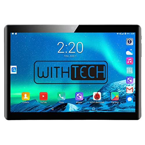 WITHTECH Tablet 10 Android CIS Edison V Doble Cristal Templado Octa Core 6 GB RAM 64GB ROM 3G TELEFONO WiFi GPS Dual SIM (Negra)