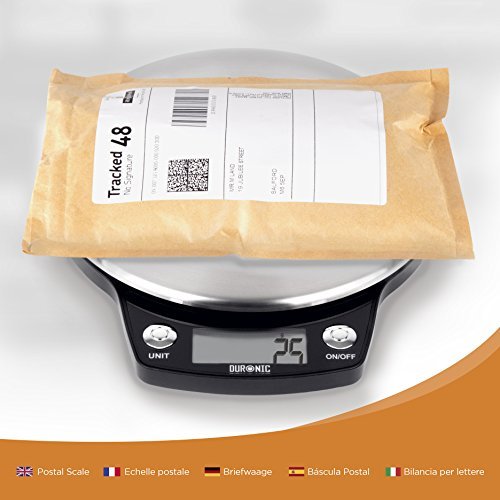 Duronic Ks6000 Rd Red Portable Design Digital Display Stainless Steel Round Platform 5 Kg / 11 Lb Kitchen Scales And Postal Scales #TOP5