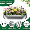 zizin 2 Pack Galvanized Raised Garden Bed Metal Oval Raised Garden Beds Outdoor Planter Box for Vegetables (8x4x1FT, Silver) #3