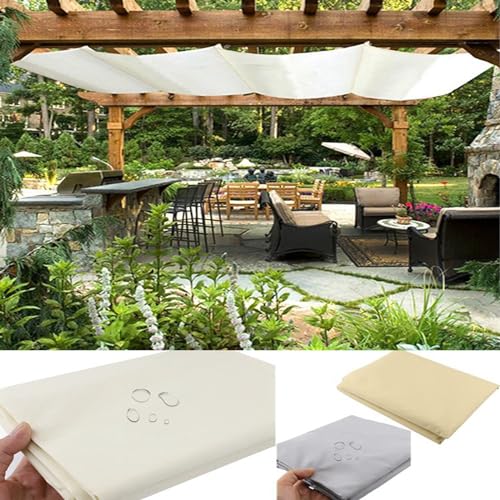Auvent rétractable à vagues perméable pour pergola et terrasse - 6
