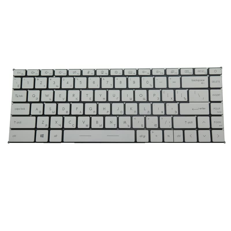 Laptop Backlit Keyboard for MSI Delta 15 MS-15CK Delta 15 A5EFK 15.6' Russian RU White No Frame