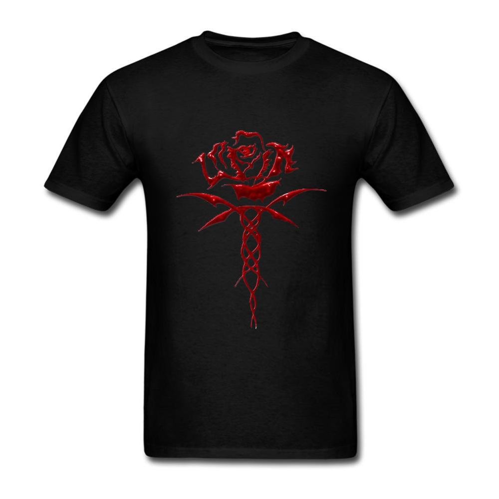 Custom Caifanes Rose Logo Men's Cotton T Shirt