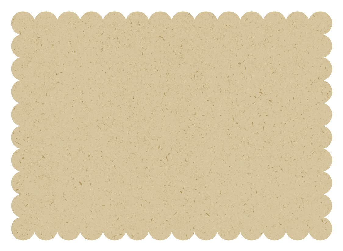 Unique 16078 - Scalloped Kraft Paper Placemats - 8 Count (Pack of 1)