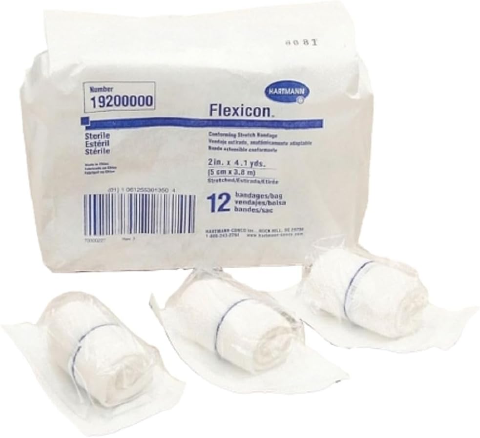 Sterile Gauze Roll Bandage Flexicon 2'' 12 Rolls/Box