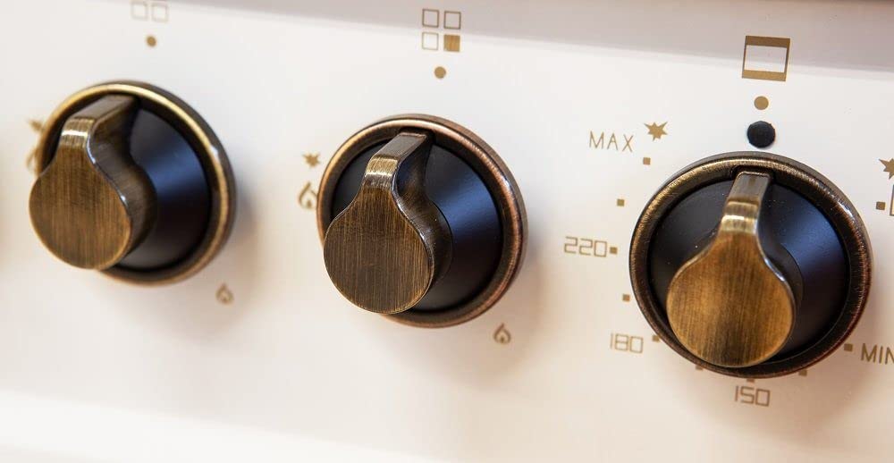 GURARI 614 CR Cuisinière sur pied 60 cm Gaz naturel Fl.Gas 4 Kw WOK, Barbecue à gaz, Range Cooker, Tiroir avec poussette, Contrôle du gaz, tournebroche. Gaz naturel, gaz propane