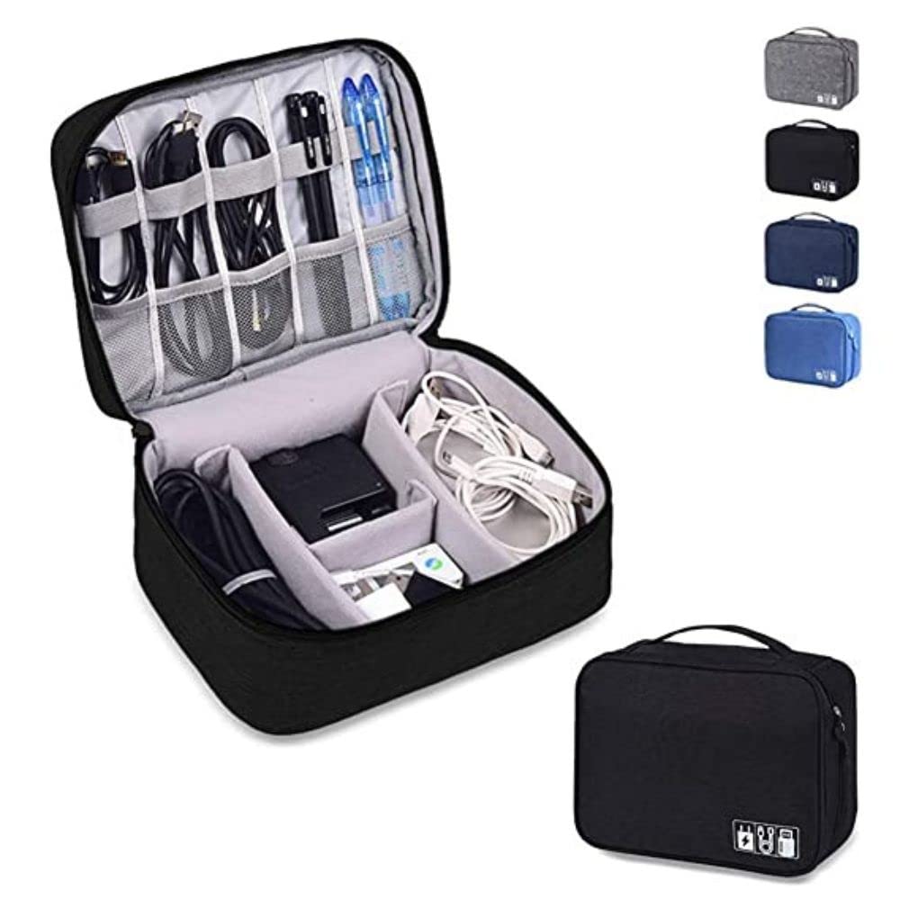 FreshDcart FDCA543 Waterproof Stylish Travel Cable Pouch Electronics Accessories Bag Travel Cable Organiser Bag for Power Bank,USB Drive Chargers,Hard Disk,Adapters (Multicolor, Pack of 1) (B0C3HJNVC9) Amazon Price History, Amazon Price Tracker