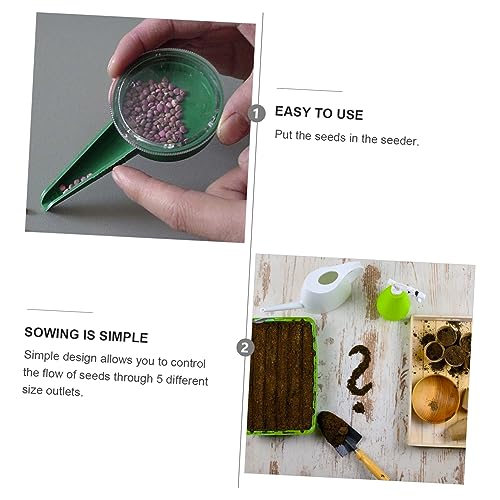 Herramienta de siembra manual 4 piezas de plástico para jardín miniatura 7