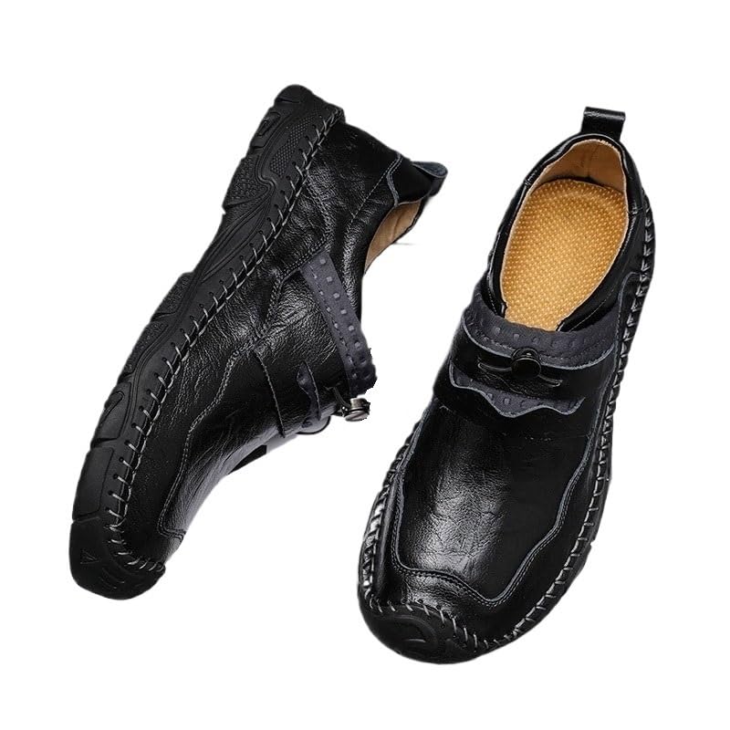 Shoes Men's Casual Slip-on Loafers Comfortable Round-Toe Casual Oxford Shoes for Travel Mountaineering Driving Men Low-top Soft-Soled Shoes