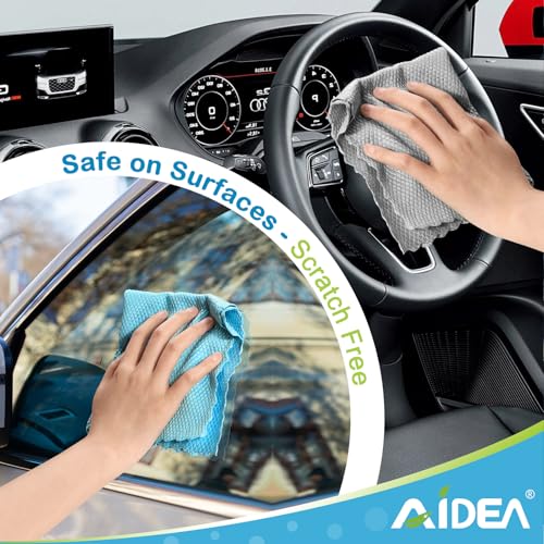 Aidea Microfiber Cleaning Cloths-8Pk, Glass Cloth Lint-Free Rags, Microfiber Towels For Cars, Dish Towels Absorbent Cleaning Cloth For House thumb #3