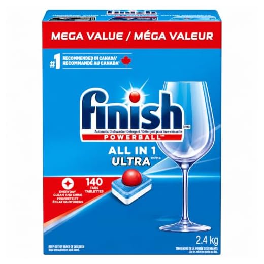 Finish Powerball Automatic Dishwasher Detergent, All in 1 Ultra Powerful Clean, 2.4 KG - 140 Tabs