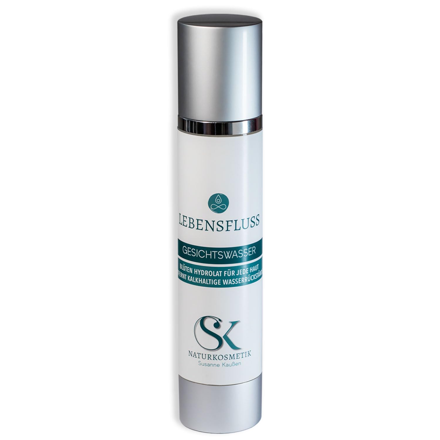 SK Naturkosmetik LEBENSFLUSS Gesichtswasser – mildes Blüten-Hydrolat Tonic für alle Hauttypen | mit Rosenhydrolat, Orangenblütenhydrolat & Honig | Feuchtigkeitsspendend, pH-regulierend