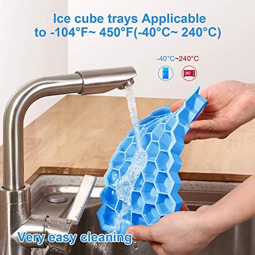 Ice Cube Trays with Lids, 3-Pack No-Spill Reusable Ice Cubes Food Grade Silicone Ice Cube Moulds, Durable, Easy-Release and BPA Free 111-Ice Cube Molds for Freezer, Baby Food, Water, Cocktail