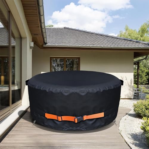 Cobertor redondo inflable para jacuzzi, impermeable 79x28 miniatura 6