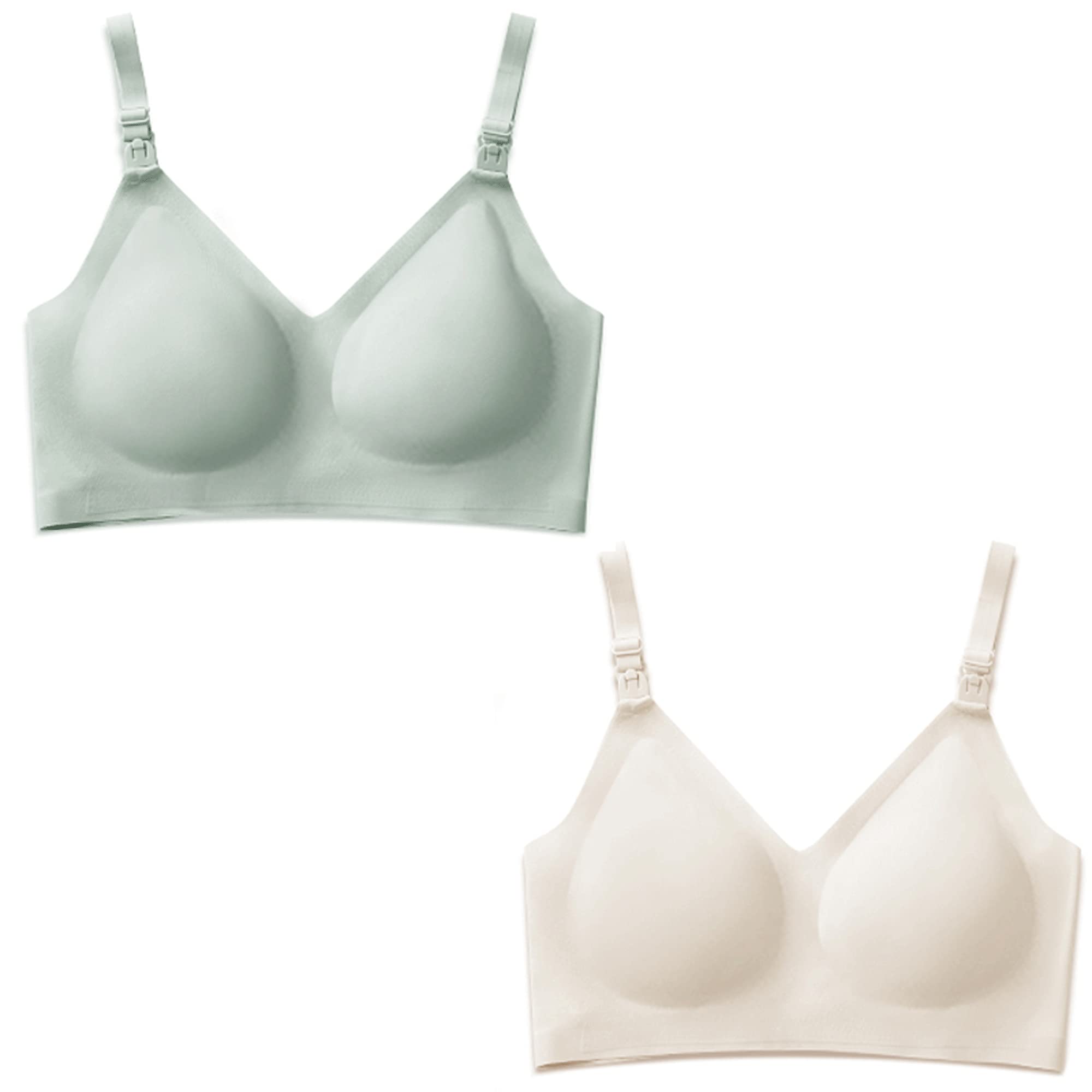 Soutien-gorge d'allaitement sans fil push-up anti-compression maintien confortable lot de 2 XL