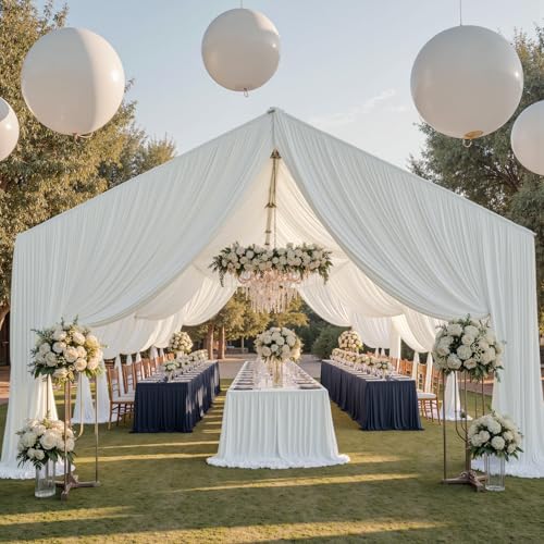 Party Village 20ftx40ft Ivory Ceiling Curtain for Wedding Parties