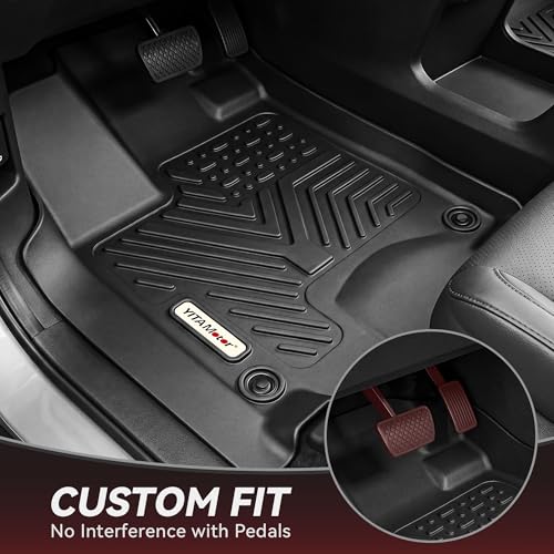 Image of YITAMOTOR Floor & Cargo Mats Fit Honda Odyssey 2018-2026 Mini Passenger Van | All Weather TPE Car Floor Liners,Durable Anti-Slip Accessories, 1st & 2nd & 3rd Row & Cargo Liner, Black
