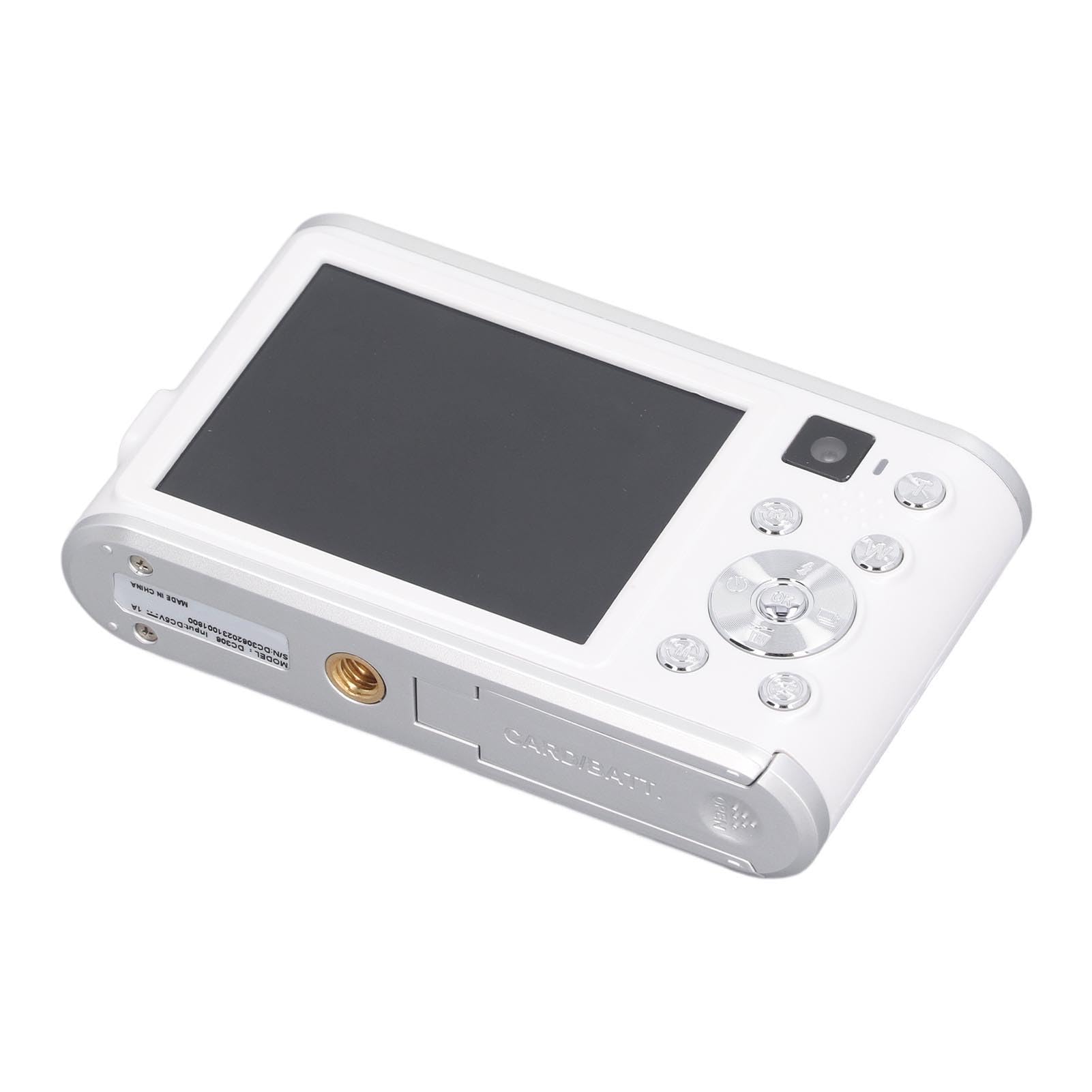 Cámara de Bolsillo 48MP 4K Ultra HD Lente Dual Zoom 16x Enfoque Automático Antivibración Pantalla IPS de 2,4 Pulgadas Cámara Digital Compacta para Viajes Graduación (White)