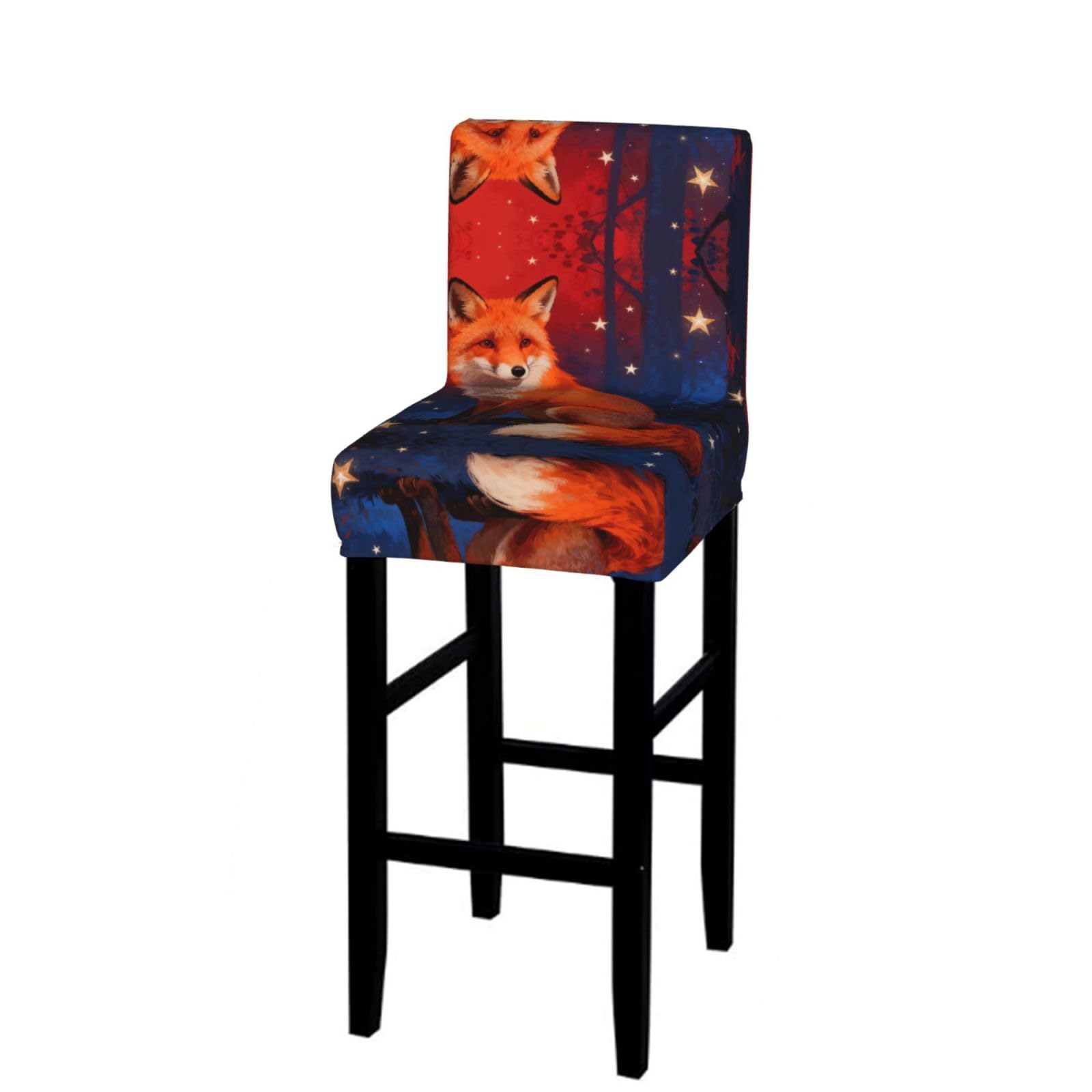 CNTDBU Fox Star Dream Bar Stool Cover-Stretchy Chair Slipcover for Kitchen