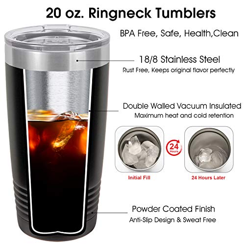 Personalized Tumblers With Lid, Custom Travel Coffee Mug, Father’s Day Gifts, Gift For Dad, Insulated Stainless Steel Cup With Lid, Engraved In Usa By Iproductsus (Black, 20Oz) #TOP3