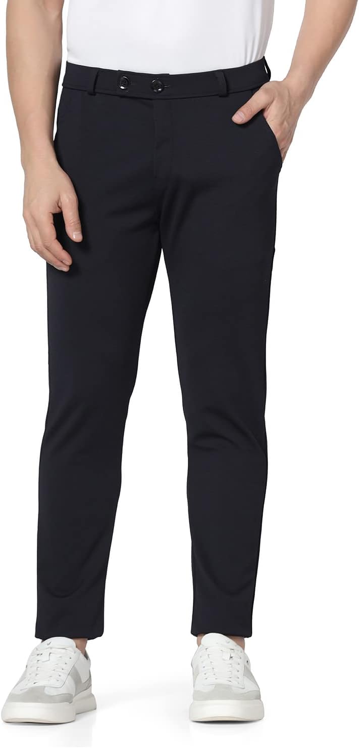 TOPLOTMen's Regular Fit Causal Trouser