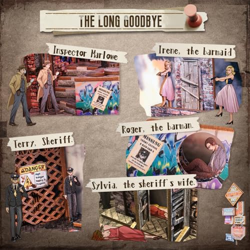 CUTEBEE Book Nook – domek dla lalek DIY, Odkrywanie prawdy kryjącej się za tajemnicą, miniaturowy domek do samodzielnego zbudowania dla dorosłych, prezent (The Long Goodbye)