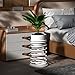 AISHIY Modern Plant Stand with Pot and Tray Included, Indoor Floating Plant Stand Design, White Ceramic Planter for Indoor Plants (Matte White)