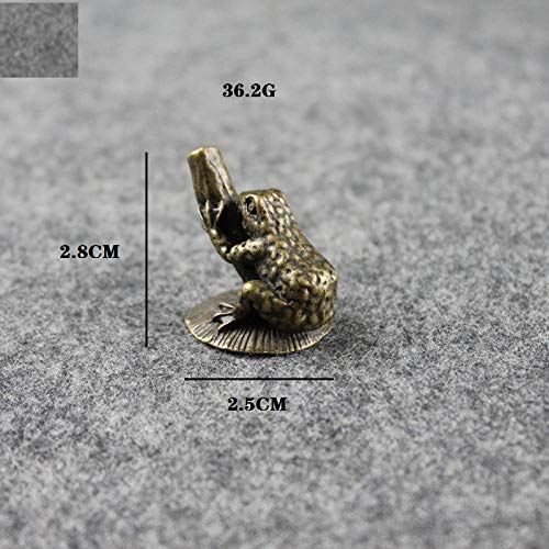 Thé pites accessoires de décoration de maison grenouille antique en bronze - 5