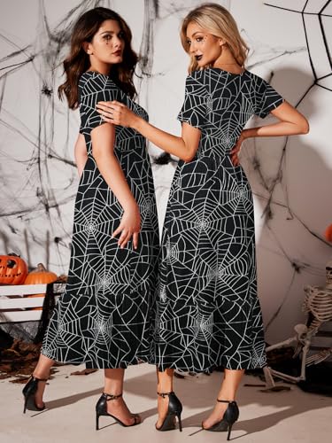 Image of LARACE Plus Size Dresses for Women Summer Casual Short Sleeve Long Dress Flowy Maxi Beach Dresses with Pockets L-6XL(Flower92 6X)