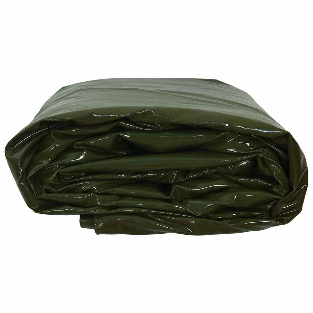 Telone verde oliva, 650 g/m², con rivestimento in PVC, 1,5 x 2,5 m, impermeabile, con occhielli, resistente alle intemperie, agli strappi, ai raggi UV, per giardino, campeggio, auto, mobili