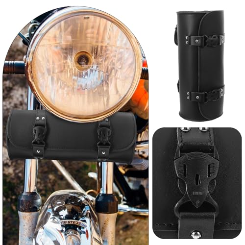Alforja de motocicleta bolsa versátil para herramientas compatible con varios modelos, organizador para manillar, horquilla delantera y portaequipajes trasero miniatura 5