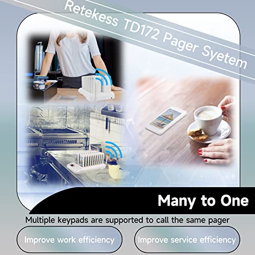 image for Retekess TD172 Restaurant Pager,Restaurant Supplies,Pagers for Restaur