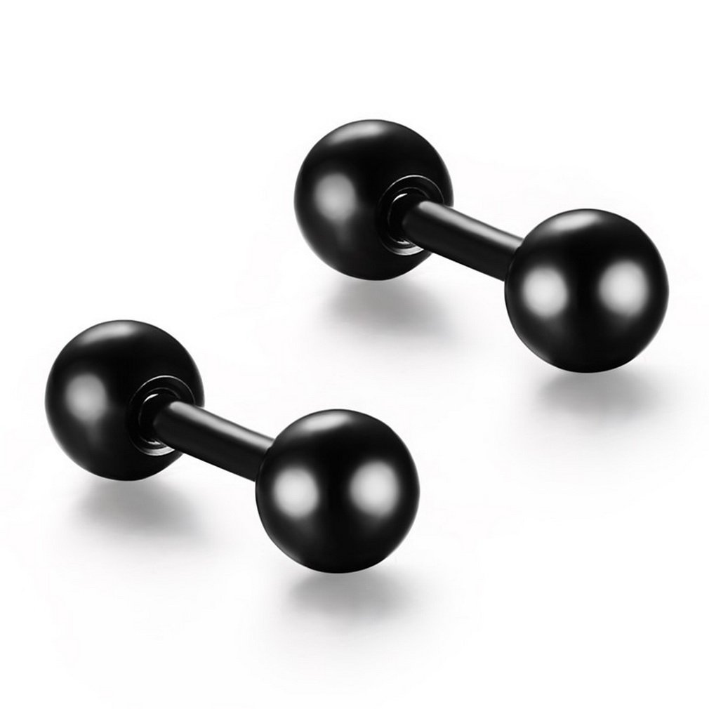 YAZILIND hombres oreja hueso clavo titanio acero redondo mancuerna forma moda aretes Piercing joyas regalo