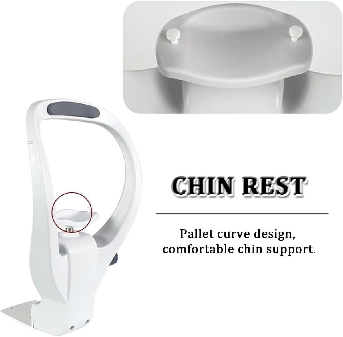 Mentoniera Ottica Regolabile con Supporto per la Testa, Ideale per optometristi, Professionisti della Cura degli Occhi, cliniche oftalmologiche e Accessori per ottici.