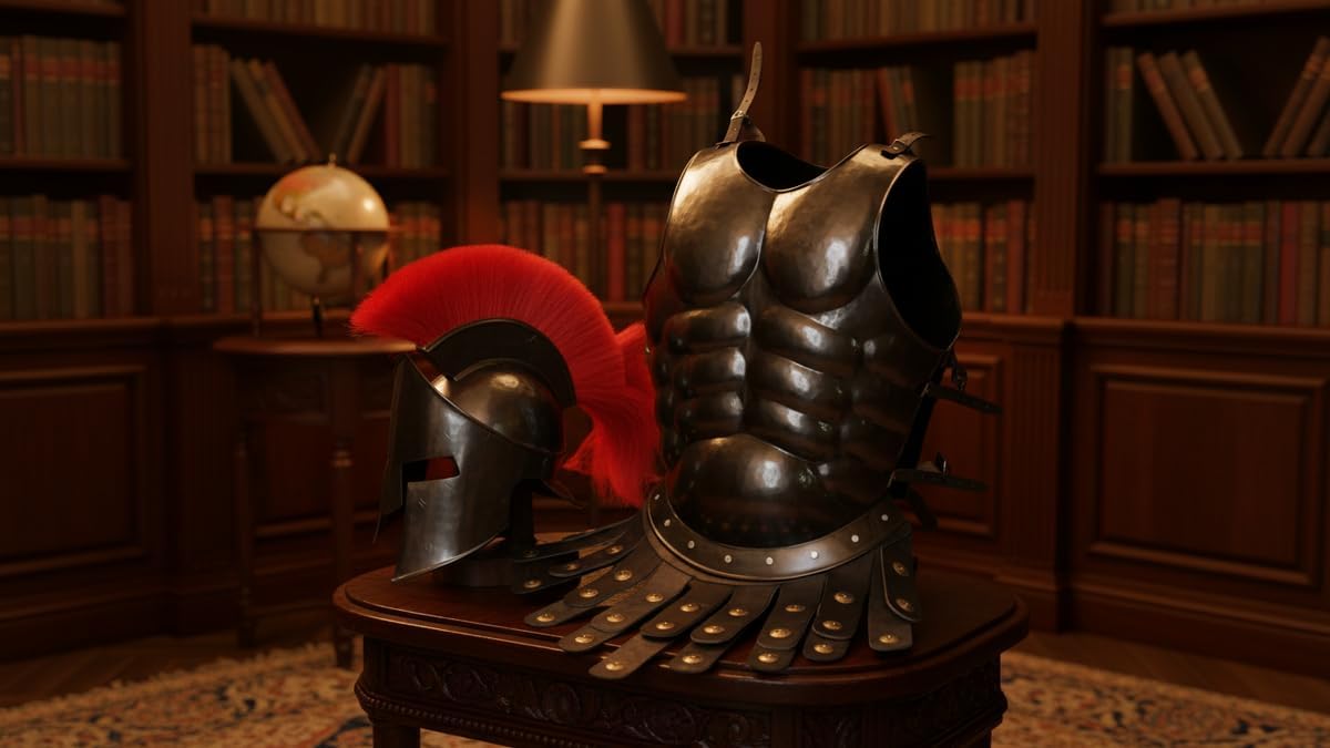 THOR INSTRUMENTS MEDIEVAL 300 MOVIE SPARTAN ARMOR KING LEONIDAS HELMET REPLICA + Muscle jacket Rustic Vintage Home Decor Gifts